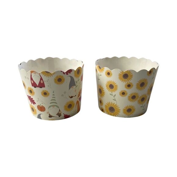 50 Count Fall Harvest & Gnome Sunflower Cupcake Liners New in Box - Picture 8 of 10